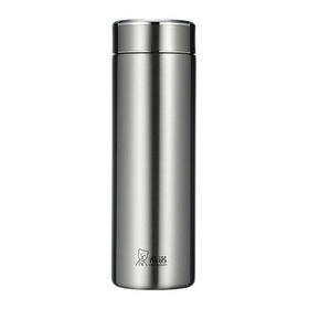 希诺抗菌保温杯316L不锈钢茶杯带滤网商务车载水杯XN-9606K本色 480mL