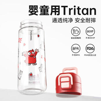富光儿童水杯壶Tritan学生吸管杯便携男女夏季耐热耐摔塑料杯子468ml 商品图5