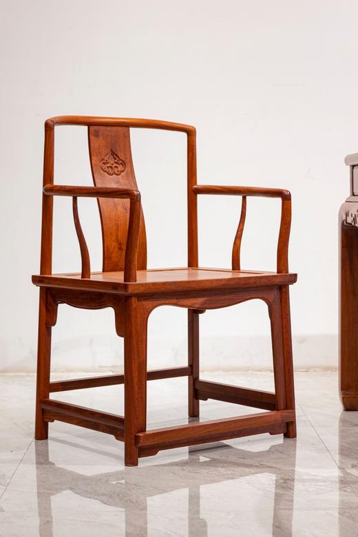 红桥红  家具严选  缅甸花梨（大果紫檀）  【198 石盘茶趣 双抽屉马蹄腿茶桌 搭配】 商品图4