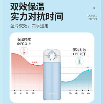 膳魔师（THERMOS）保温杯男女士儿童直饮保冷水杯开学必备礼物350ML 粉色 商品图1