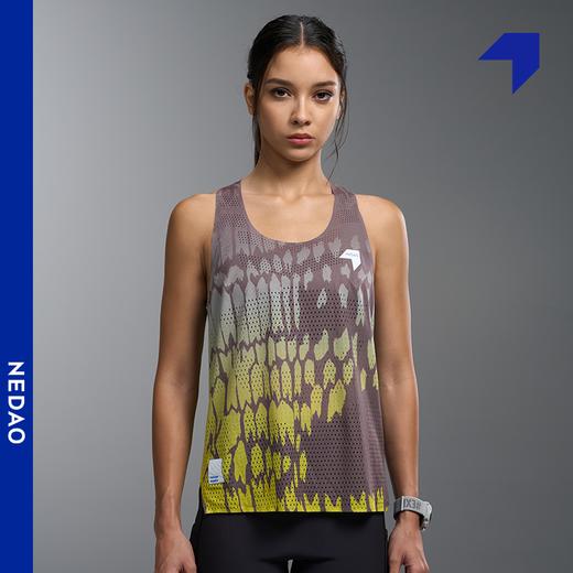 内道破土风洞背心女士速干透气马拉松跑步运动印花风洞背心 商品图0