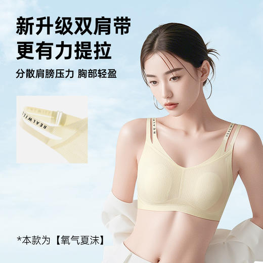 D1-【B-F杯】【2件装更划算】【大胸显小】【茶肌专利款】兔耳朵 薄款防下垂收副乳聚拢大码文胸  氧气茶肌+小蓝莓+氧气夏沫 商品图4