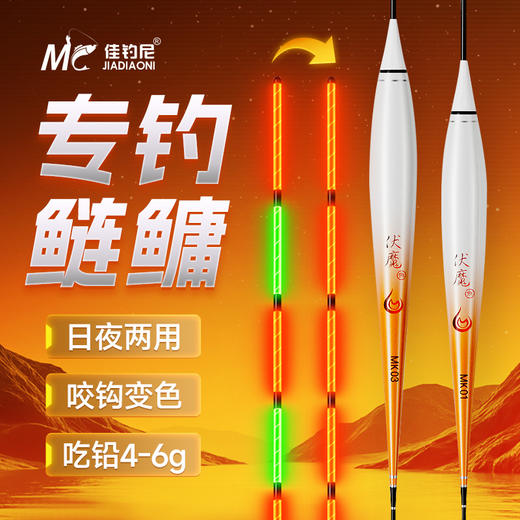 佳钓尼鲢鳙夜光漂咬钩变色电子漂日夜两用高灵敏醒目加粗钓鱼装备 商品图0