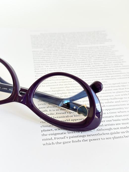 QT65- 香奈儿 镜腿爱心徽标 醋酯纤维猫眼光学镜架眼镜（QT*JH）夏季专享 商品图7