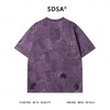 T4423SDSA夏季新款男士痞帅美式简约满印字母圆领短袖T恤做旧百搭上衣 商品缩略图5