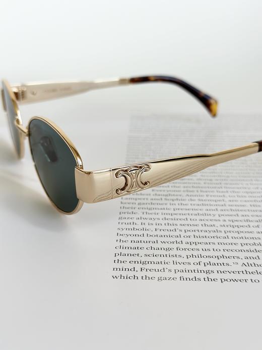 QT59- 赛琳 TRIOMPHE METAL 侧面Logo雕刻 合金金属 椭圆形 太阳眼镜 女款（QT*JH）夏季专享 商品图6