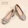 真皮粗跟妈妈鞋软底舒适单鞋百搭洋气小皮鞋通勤女鞋2025夏季新款5Q5009-36 商品缩略图1