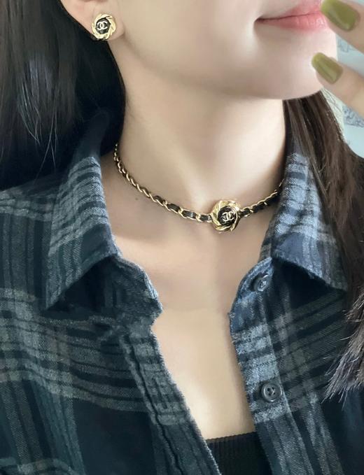 香奈儿 圆黑金边耳钉 （XTY） 商品图3