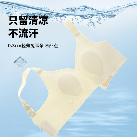 D1-【B-F杯】【2件装更划算】【大胸显小】【茶肌专利款】兔耳朵 薄款防下垂收副乳聚拢大码文胸  氧气茶肌+小蓝莓+氧气夏沫 商品图8