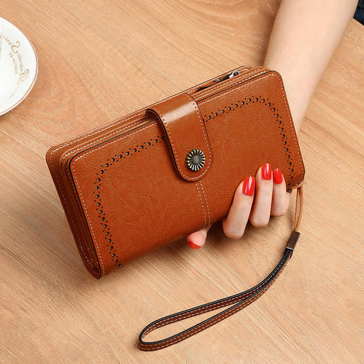 【预售3天】2025爆款零钱包夏ins风小众设计长款皮夹手包ZP2046 商品图1