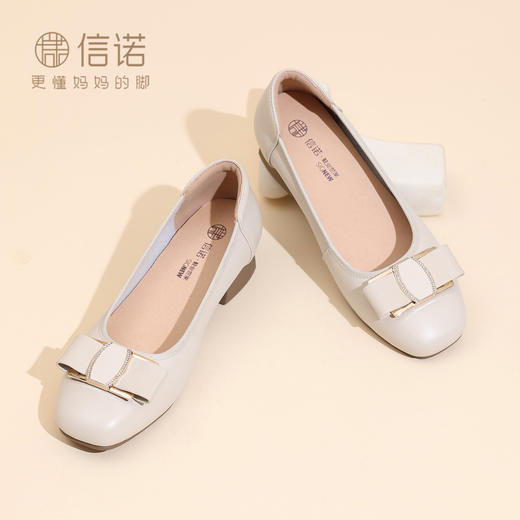 女鞋2025春夏季新款时尚百搭小方跟浅口单鞋5Q5009-37 商品图2
