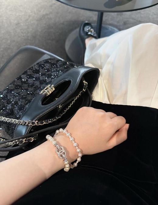 香奈儿 满钻银c珍珠/透明珠手链（XJ） 商品图11