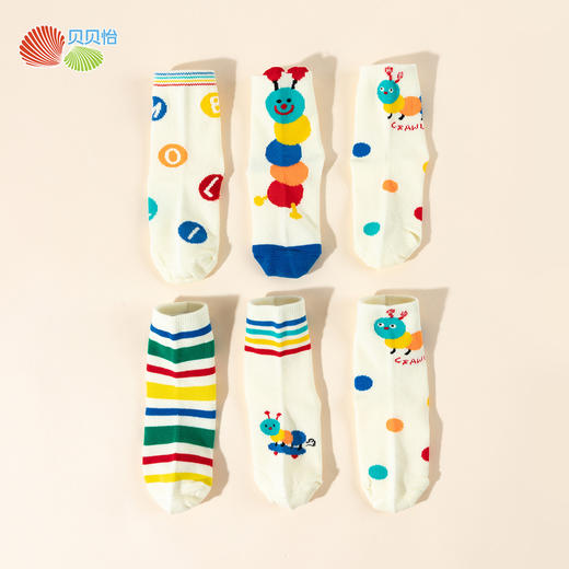 贝贝怡春秋男童儿童袜（6双装）ZB3EP006 商品图5