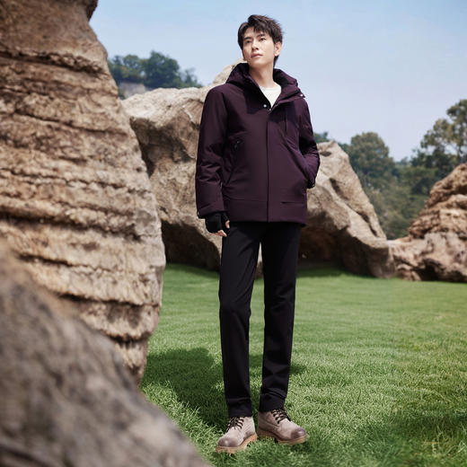 【户外休闲裤】柒牌男装休闲裤2025秋季新款简约百搭弹力直筒长裤129H73590 商品图3