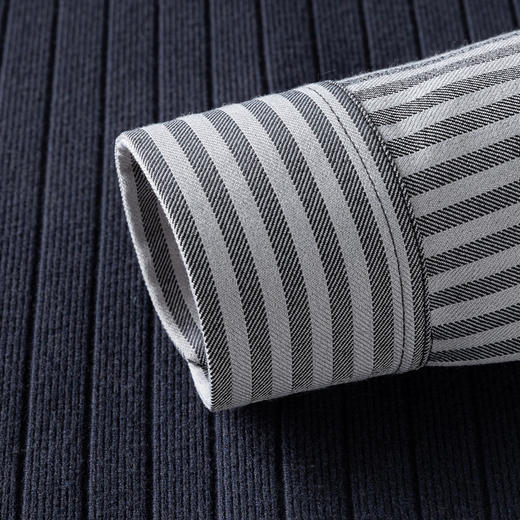 【含绵羊毛】圣得西假两件毛衣2025秋季新款男衬衫领套头条纹针织衫 商品图10