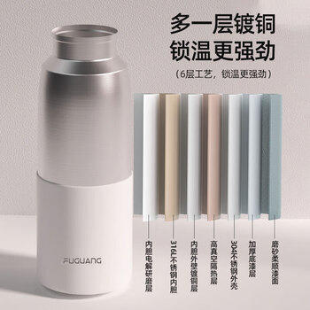 富光保温杯壶316L不锈钢大容量茶水分离水杯子男女学生便携双饮茶杯 /厨具 /水具 /保温杯 商品图4