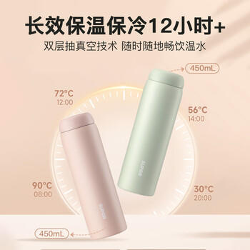 苏泊尔（SUPOR）保温杯316L不锈钢学生水杯女户外便携泡茶杯车载杯子生日礼物 商品图3