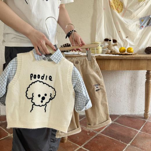 【酷炫时尚，柔软舒适！】秋季新款男女宝宝两色套头毛衣 背心针织衫 儿童马甲-QA 商品图3