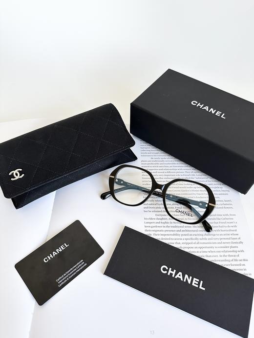 QT64-香奈儿 链条双C 醋酸纤维 不规则形 光学镜架 男女同款情侣款素颜镜（QT*JH）夏季专享 商品图0