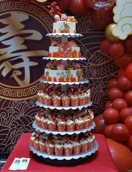 「多层定制」圆形架子多层生日蛋糕 商品图0