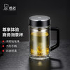 希诺双层玻璃杯带把手高档泡茶杯子男家用办公透明水杯XN-6723 450mL 商品缩略图6