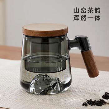 富光泡茶杯茶水分离高硼硅玻璃杯办公室喝茶水杯子花茶杯公道杯子 商品图5