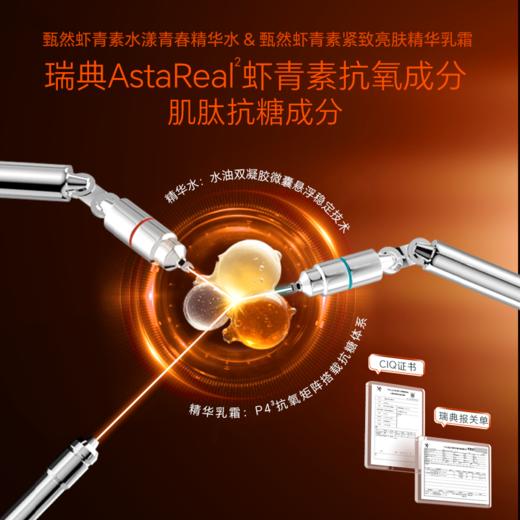 sy【抗氧水乳】甄然虾青素抗氧水乳组合装（精华水160ml+乳霜50ml，送虾青素乳霜替换装50ml+虾青素双舱面膜2片） 商品图1