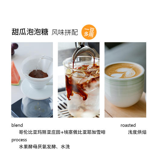甜瓜泡泡糖  哥伦比亚水果厌氧发酵风味拼配 两用意式手冲咖啡豆 商品图1