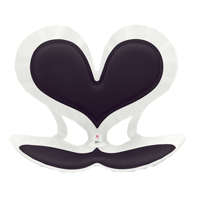 BKT 爱心「普拉提」坐姿椅 爱心版 摩卡黑