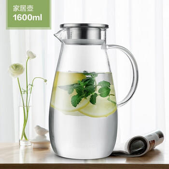 富光大容量凉水壶耐高温冷水壶家用玻璃水壶茶壶果汁杯1600ML家居壶 /厨具 /水具 /凉水壶/凉水壶套装 商品图3