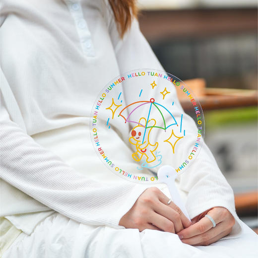 夏日系列团团透明小扇子 商品图2