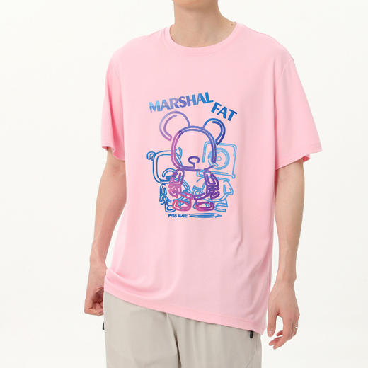 【冰氧棉】【DSK】大依优型大码短袖T恤潮牌设计感字母印花圆领加肥加大百搭体恤男士胖子上衣 商品图1