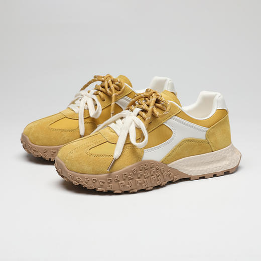 ZHR网面阿甘鞋女厚底双色鞋带增高德训鞋JT157 商品图1