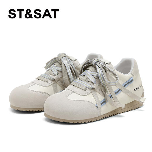 【内增高2.5CM】星期六温柔浅色系格纹绑带阿甘鞋SSD3112C69 商品图6