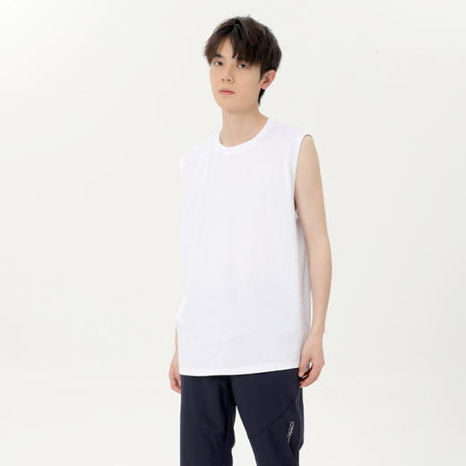 【冰氧棉】【DSK】大依优型大码纯色背心休闲运动宽松短袖T恤无袖背心加大码宽松上衣男士 商品图2