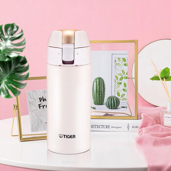 虎牌（TIGER）时尚清新保温杯（直饮盖+吸管盖） MMT-B35C-PV 奶白色 350ml 商品图4