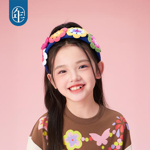 【花火虹心发箍】年衣女童发箍中式原创针织花朵头饰新款儿童发饰 商品图2