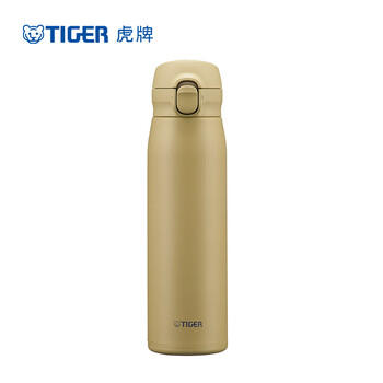 虎牌（TIGER）保温杯简约便携大容量弹盖车载水杯MKR-W060-CRT米黄色600ML 商品图1