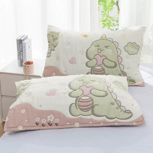 💤一年四季都好用的「咔喵6层纯棉纱枕巾+泡芙枕巾」 买一个送一个实发一对装👏 商品图9