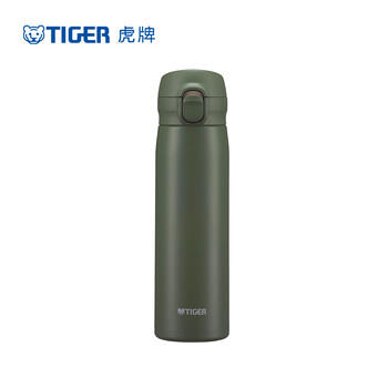 虎牌（TIGER）保温杯小清新风便携弹盖男女水杯MKR-W050-GRT橄榄绿500ML 商品图0