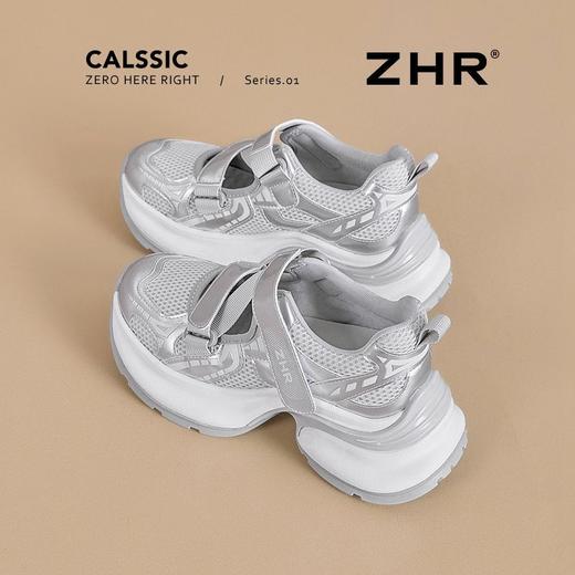 ZHR则则厚底镂空老爹鞋女2025夏季透气包头运动凉鞋魔术贴休闲鞋 商品图8