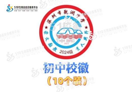 通版定制深圳市龙华区观澜中学校刺绣礼服姓名贴徽章可缝烫现货51 商品图1