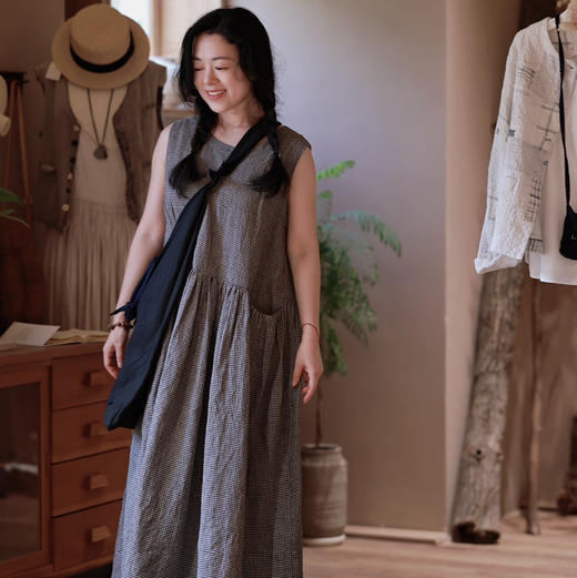 之如初 色织亚麻无袖连衣裙 商品图8