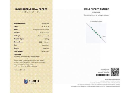10.5克拉糖塔祖母绿手链 商品图5