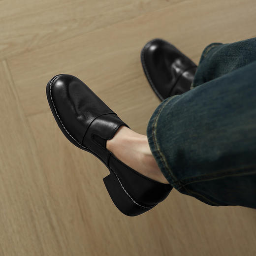 【静音底，超软皮鞋】2025英伦休闲商务女鞋！通勤鞋西装鞋子！ 商品图2