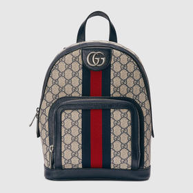 GUCCI 古驰 男士 Ophidia系列 GG Supreme帆布 小号双肩背包 混色 547965 9U8BN 4077