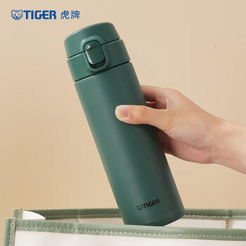 虎牌（TIGER）保温杯 轻量型不锈钢真空一键开启弹盖杯 MOY-A48C-GZ雨林绿480ML 商品图5