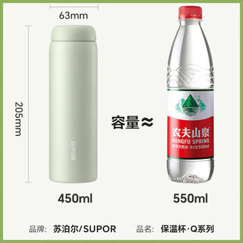 苏泊尔（SUPOR）保温杯316L不锈钢学生水杯女户外便携泡茶杯车载杯子生日礼物 商品图1