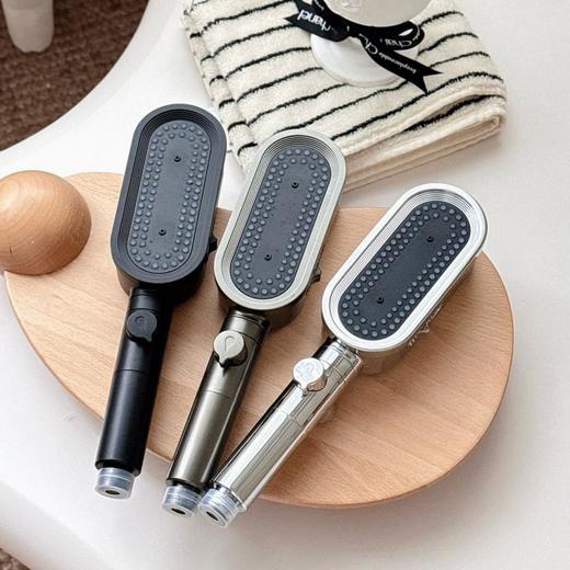 SOOKIE 增压花洒 极光银/曜石黑/钛金灰 三种颜色可选；三档增压 加宽瀑布水幕，全身瞬间包裹，内置加厚滤芯，1秒除氯净化；纳米级细腻水雾，超爽洗澡体验 商品图7