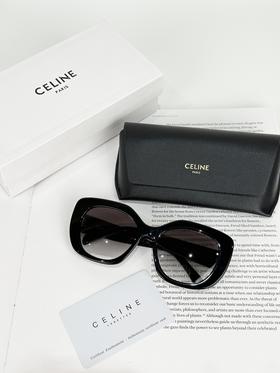 QT84-赛琳  板材镜架 不规则形 太阳眼镜 黑色 （QT*JH）夏季专享